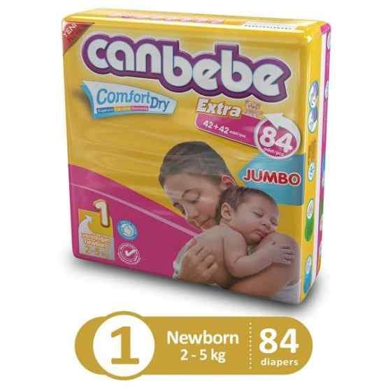 Canbebe Jumbo Pack For Newborn Size 1 (2-5kg) – 84 Pcs