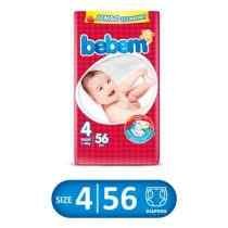 Bebem Baby Diaper Jumbo Pack Large Maxi Size 4 - 56 Pcs