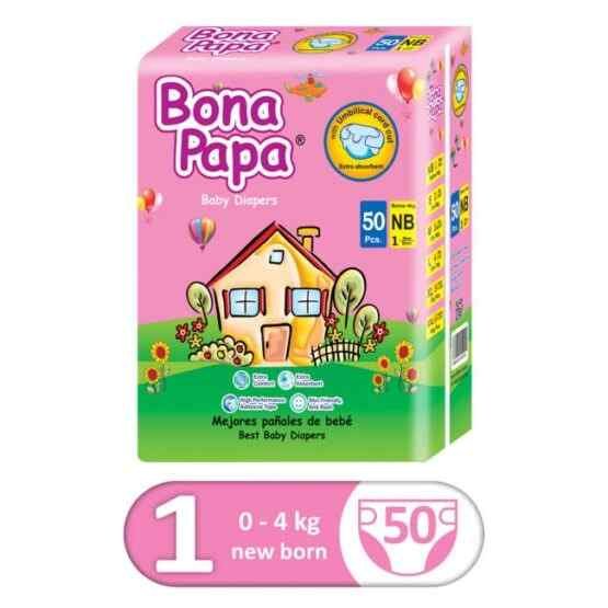 Bona Papa Plus Diapers Economy Pack New Born Size 1 – 50 Pcs