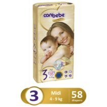 Canbebe premium baby diaper midi size 3 medium 58 pcs
