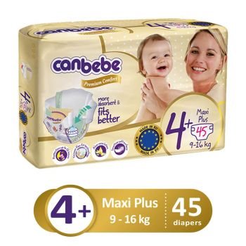 Canbebe Premium Pack For Maxi Size 4+ (4 Plus) – Large Plus – 45 Pcs