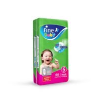 Fine Baby Diapers, No. 5, Maxi 11-18 KG, Jumbo Pack, 60-Pack