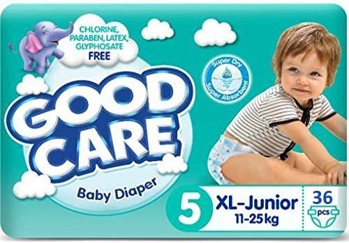Good Care Baby Diaper Junior Size 5 (11-25) Extra Large XL – 36 Pcs